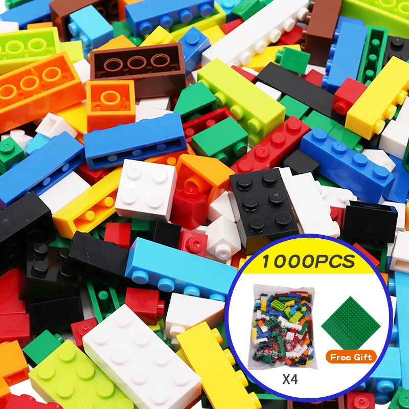 1000 Pieces DIY Creative Building Blocks Bulk Sets City Classic Bricks