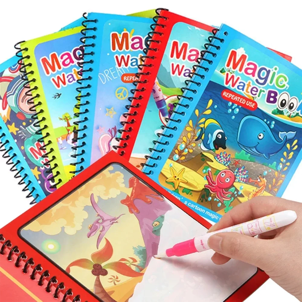 1P Reusable Water Drawing Book - Mess-Free Magic Painting Pad with