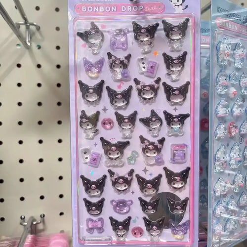 Cute Anime Hellokitty Kuromi Cinnamoroll 3D Sanrio Stickers