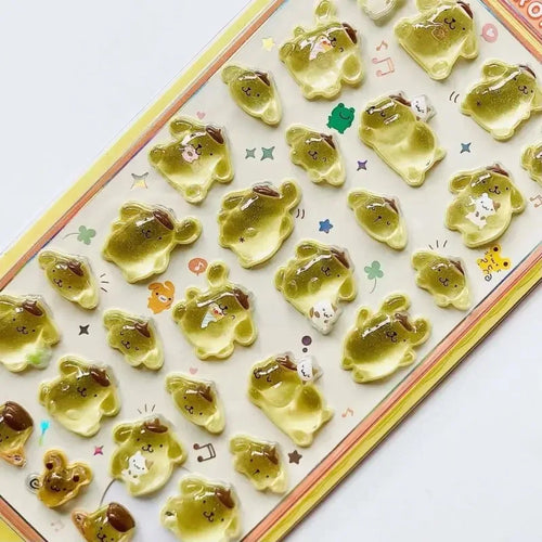 Cute Anime Hellokitty Kuromi Cinnamoroll 3D Sanrio Stickers